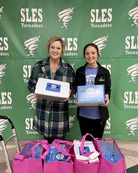 Barb Langee with Madison at Storm Lake Elem