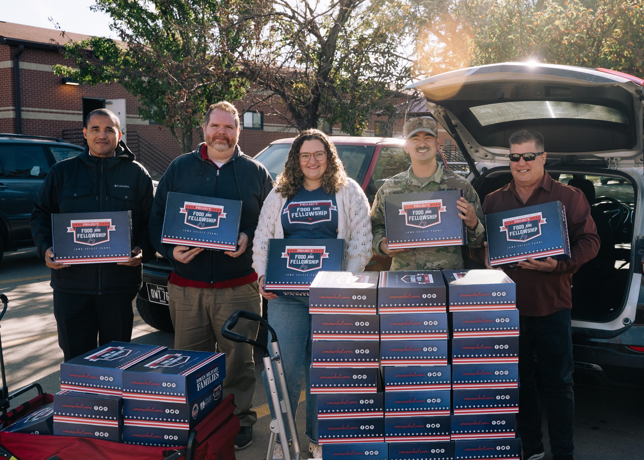 Pork Care Packages Get Delivered to Iowa National Guard